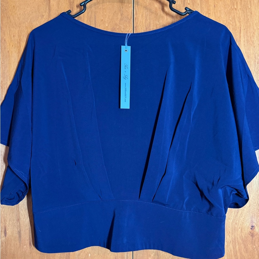 She + Sky Royal Blue Blouse